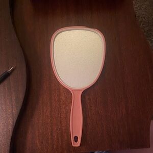 Vintage Hand Mirror in Dusty Pink plastic